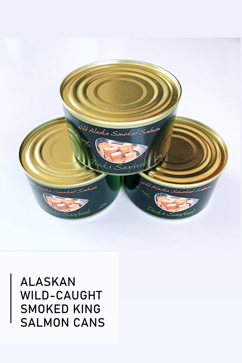 Smoked King Salmon Cans Montana Seafood Peeler's Wild Alaska Seafood